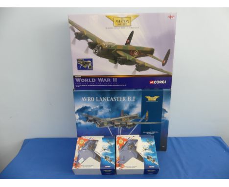 Corgi The Aviation Archive, two&nbsp;1:72 scale Avro Lancaster Bombers: AA32601 Avro Lancaster R5868/'PO-S 467 Squadron, and 