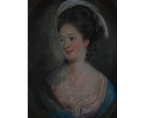 UNATTRIBUTED (Early Nineteenth Century English School)  PASTEL DRAWING  Bust portrait of a lady  23 1/2" x 18" (59.5cm x 45.7