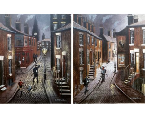 BERNARD McMULLEN PAIR OF ARTIST SIGNED LIMITED EDITION COLOUR PRINTS 'Lamp Lighter' (119/850) 'Knocker Up' (119/850) 14" x 10
