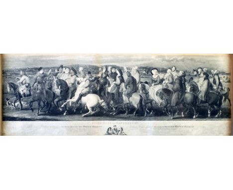 ENGRAVING 'PILGRIMAGE TO CANTERBURY'  5 1/2" x 19"  (14cm x 48.3cm) and a   REMARQUE PROOF ETCHING  'Outside the Inn' 7 1/4" 