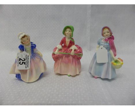 THREE ROYAL DOULTON FIGURINES BoPeep HN1811; Dinky Do HN1678 and Wendy HN2109 (3)
