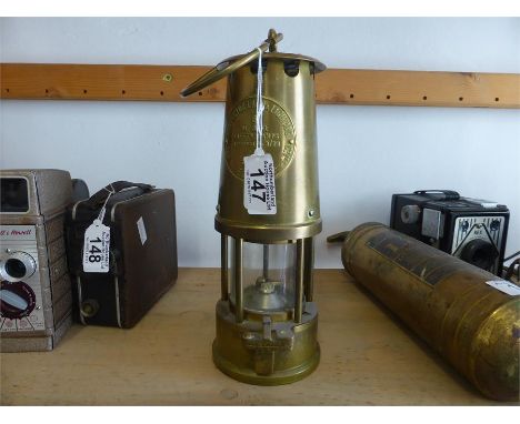 ECCLES NO. 6 MINERS BRASS SAFETY LAMP