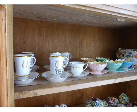 COLLECTION OF CERAMICS including five Royal Worcester Irish coffee cups and saucers, five Royal Winton lustre grapefruit dish