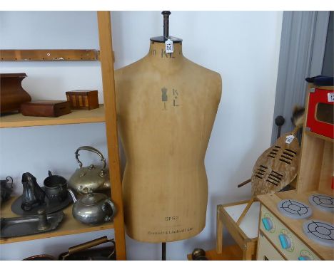 VINTAGE DRESSMAKER'S DUMMY by Kennet and Lindsell, on adjustable stand
