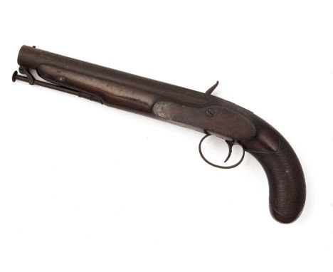 A .700 FLINTLOCK OFFICER'S PISTOL FOR RESTORATION SIGNED R. JOHNSTON, LONDON, no visible serial number, circa 1810, with octa