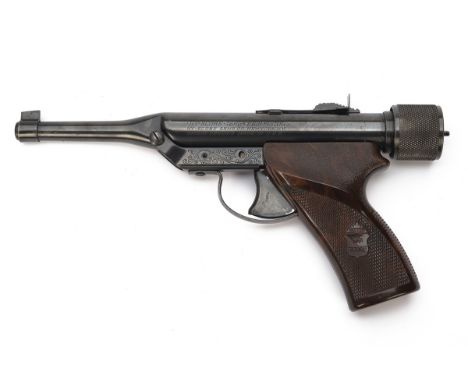 A BOXED .177 HY-SCORE MODEL 802B REPEATING AIR-PISTOL, serial no. R872950, circa 1955, and internal 10 3/4in. barrel includin
