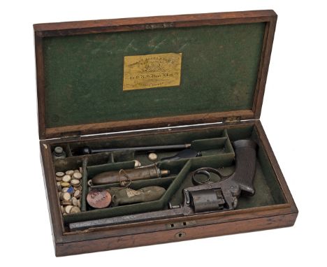 A CASED 38-BORE DEANE ADAMS &amp; DEANE 1851 PERCUSSION REVOLVER, serial no. 12603R, with provenance to H.M.S. Sylvia, the re