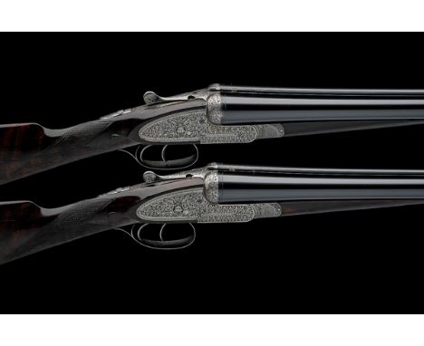 WILLIAM EVANS A PAIR OF 12-BORE SIDELOCK EJECTORS, serial no. 10090 / 91, circa 1911, 28in. nitro barrels, ribs engraved 'WIL