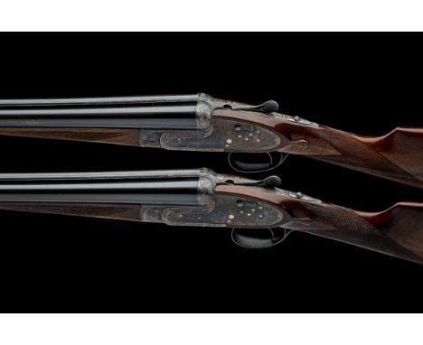 AYA A PAIR OF 20-BORE 'NO.2 MODEL' SINGLE-TRIGGER HAND-DETACHABLE SIDELOCK EJECTORS, serial no. 534 / 5, for 2004, full Spani