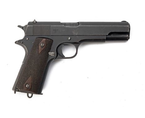 A GOOD KONGSBERG 11.25mm (.45ACP) M1914 (COLT 1911) SEMI-AUTOMATIC PISTOL, serial no. 15849, dated for 1927 and a licenced co