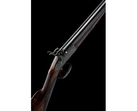 AN EARLY 14-BORE PERCUSSION DOUBLE-BARRELLED SPORTING GUN BY ALEXANDER HENRY, serial no. 165, circa 1855, with heavy gauge bo