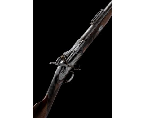 A .577 (SNIDER) SINGLE-SHOT SPORTING RIFLE SIGNED CHAS. OSBOURNE & Co., serial no. 2, circa 1875, with round 27 1/2in. barrel