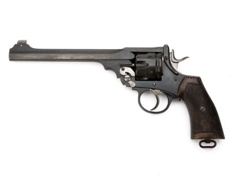 A .450/.455 P. WEBLEY & SON W.S. TARGET REVOLVER, serial no. 128336, circa 1914, with blued 7 1/2in. barrel signed 'P. WEBLEY