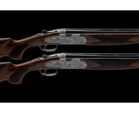 BERETTA A PAIR OF 20-BORE '687 EELL DIAMOND PIGEON' SINGLE-TRIGGER OVER AND UNDER EJECTORS, serial no. Z74873S / 74S, dated 2