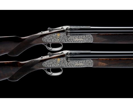 WATSON BROS. A FINE PAIR OF SMITH-ENGRAVED 16-BORE ROUNDED-BAR SINGLE-TRIGGER OVER AND UNDER SIDELOCK EJECTORS, serial no. 20