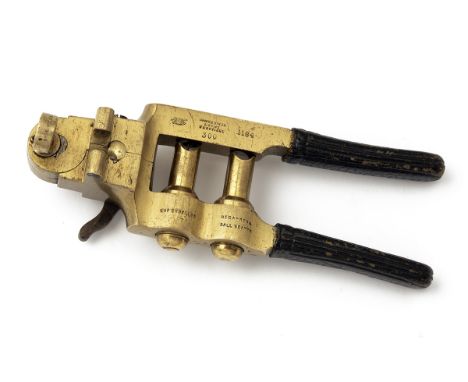 A RARE AND UNUSUAL BRASS .300 CALIBRE MULTI-FUNCTION RELOADING TOOL BY JAMES DIXON &amp; SONS, catalogue number 1184, with le