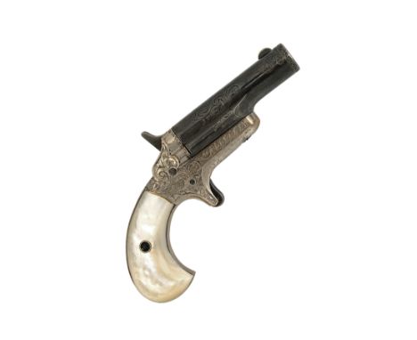 A .41 (RIMFIRE) COLT THUER PATENT No.3 DERRINGER WITH DELUXE ENGRAVING, no visible serial number, circa 1880, with 2 1/2in. r