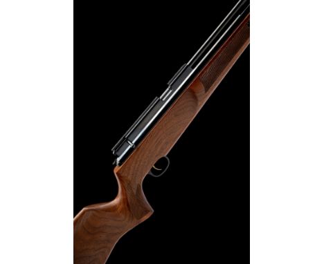 A SCARCE .22 PARK RIFLE CO. RECOILLESS TWIN-PISTON DELUXE AIR-RIFLE, serial no. 1073, circa 1991, with blued 22 1/2in. floati