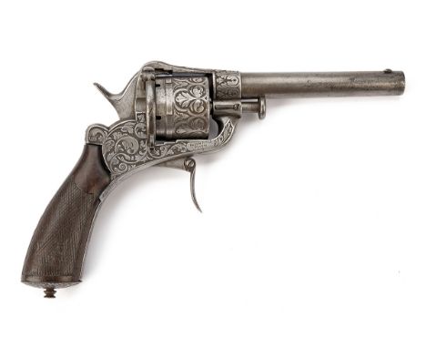 A 12mm PINFIRE FASSIN RONGE PATENT REVOLVER RETAILED BY BERTONNET, BUENOS AYRES, serial no. 29, circa 1870, with round 5in. b