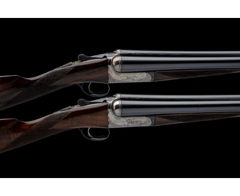 JOHN K. WILSON & SON A PAIR OF O'BRIEN-ENGRAVED 12-BORE SINGLE-TRIGGER BOXLOCK EJECTORS, serial no. 292 / 3, for 1988/9, 28in