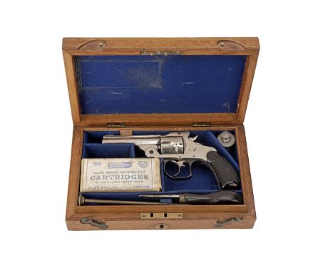 A CASED .38 (S&W) SMITH & WESSON DOUBLE-ACTION SECOND MODEL POCKET REVOLVER, serial no. 107780, circa 1883, with nickel-plate