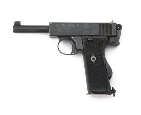 A .455 (AUTO) WEBLEY & SCOTT MARK 1(N) SEMI-AUTOMATIC SERVICE PISTOL, serial no. 6980, for 1916, with blued, sighted 5in. bar