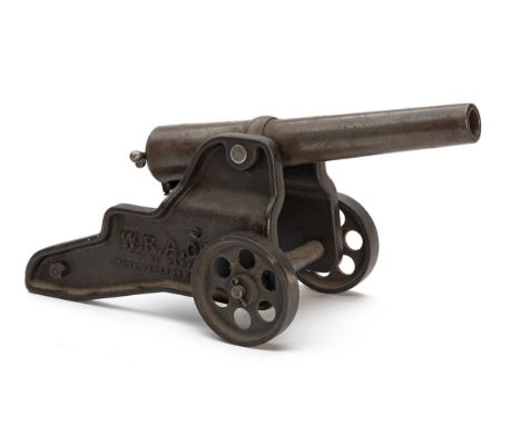 A 10-BORE (2 5/8IN. BLANK) WINCHESTER 1901 SALUTING CANNON, batch no. 558B, circa 1930, with signed tapering iron 12in. barre