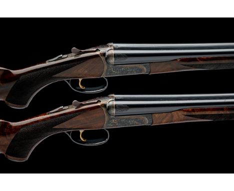 CONNECTICUT SHOTGUN MFG. CO. A PAIR OF VIRTUALLY UNUSED 20-BORE 'RBL LAUNCH EDITION' ROUND-BODY SELF-OPENING SINGLE-TRIGGER B