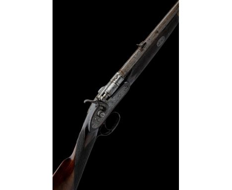 A .425 WEBLEY (1 5/16IN. WEBLEY) SNIDER-TYPE SINGLE-SHOT SPORTING RIFLE SIGNED 'NEWARK'S PATENT', serial no. 5, circa 1875, w