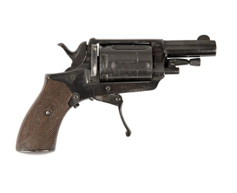 A 5.5mm (VELO-DOG) SIX-SHOT POCKET REVOLVER, UNSIGNED, serial no. 44, Belgian circa 1880, with 1 3/4in. ovoid barrel, solid f