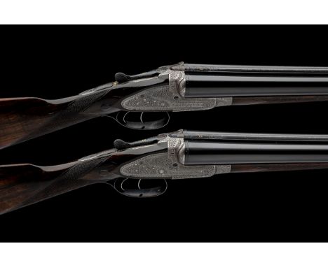 JNO. RIGBY & CO. A PAIR OF 12-BORE RIGBY & BISSELL 1879 PATENT SIDELOCK EJECTOR / NON-EJECTORS, serial no. 16938/9, No.2 with