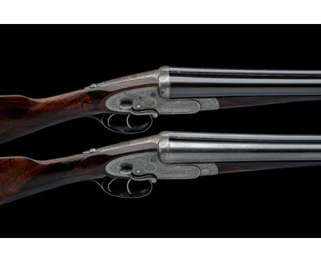 HENRY ATKIN (FROM PURDEY'S) A PAIR OF 12-BORE SIDELEVER SPRING-OPENING SIDELOCK EJECTORS serial no. 2409 / 10, for 1921, 28in