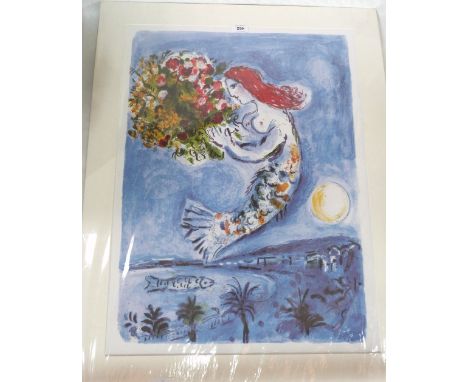 A mounted print after Marc Chagall 28' x 21'