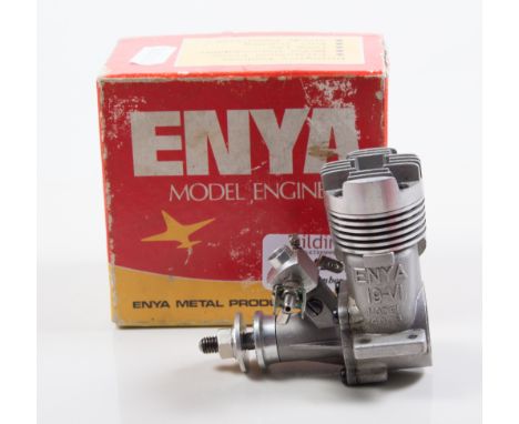 Two ENYA 19 glow engines, one R/C, used, one CL, new, no papers (2)