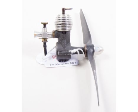 MILLS .75cc diesel, serial 0329, with prop, no tankSALEROOM NOTICE: The engine has a prop but NO tank
