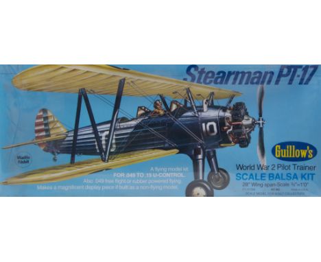 Two GUILLOWS scale CL kits; STEARMAN PT17 and CESSNA SKYHAWK (2)