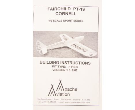 FAIRCHILD CORNELL PT19, 6th scale R/C model kit