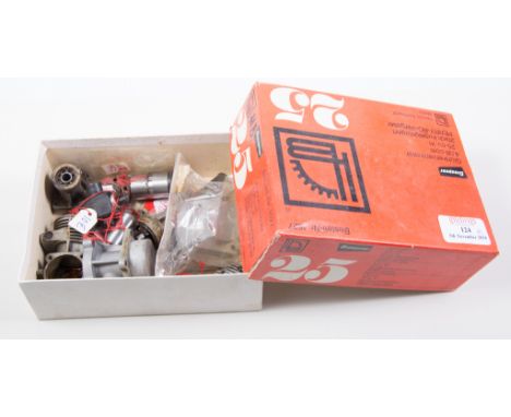 Four boxes containing various engine spares (4)