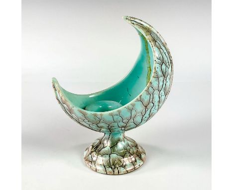 Turquoise with lustre finish and branch patterning.Hand Painted Delft Holland on bottom. This item has no reserve. Dimensions
