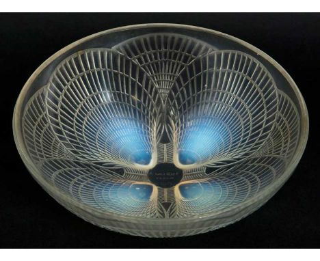 LALIQUE BOWL in the Coquilles design. Marked, R Lalique, France, No 3200. 9 1/4ins (23cms) diameter