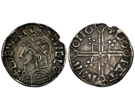 *Aethelred II, Helmet type penny, Norwich, leofstan mo no, 1.17g (N. 775; S. 1152), chipped, fine to good fine