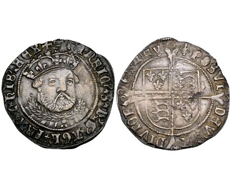 *Henry VIII, Third Coinage, groat, m.m. lis, bust 1 of the King threequarters right, with Lombardic lettering, irev., annulet