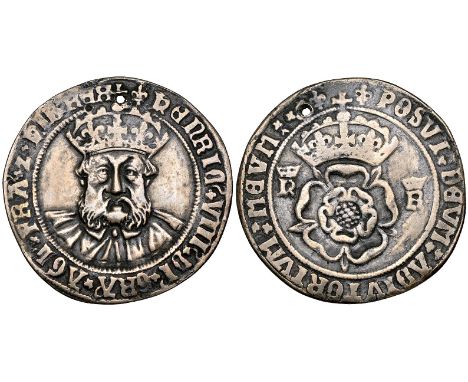 *Henry VIII, Third Coinage (1544-47), testoon, m.m. lis / two lis, reads henric’ viii di’ gra’ agl’fra’ z hib’ rex, facing bu