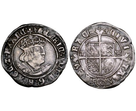 *Henry VIII, Second Coinage, groat, York, Archbishop Wolsey’s issue, m.m. voided cross, third bust, rev., reads civi/tas/ebo/