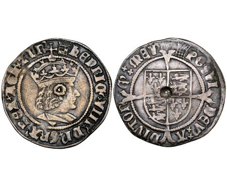 Henry VIII, First Coinage, groat, London, m.m. crowned portcullis, portrait of Henry VII, 3.05g (N. 1762; S. 2316), centrally