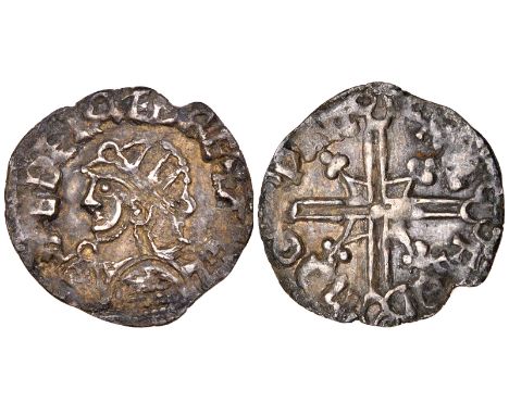 *Aethelred II, Helmet type penny, Winchester (?), alf[]od m-o p[], 1.31g (N. 775; S. 1152), chipped, about fine