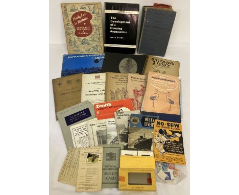 A collection of assorted mixed ephemera to include booklets on ships and liners.  Lot also includes vintage cooking and bakin