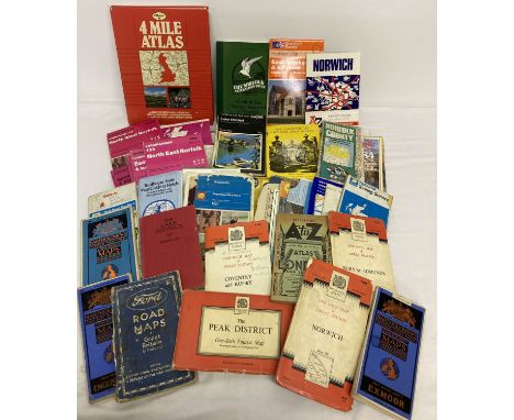 A box of vintage mixed maps and street guides. To include Bartholomew's, Ordnance Survey and Ford.   Selling on behalf of a p