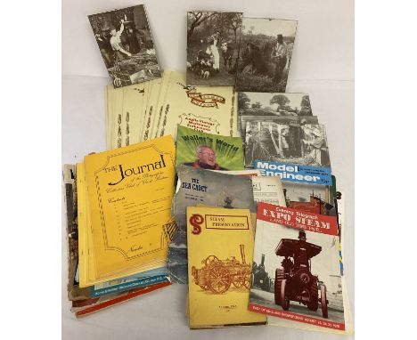 A quantity of vintage magazines and ephemera, mostly related to steam engines.  To include: Model Engineer magazine, The AVME