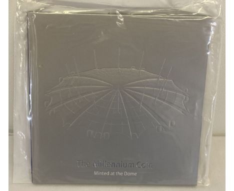 2000 Minted at the Dome, £5 The Millennium coin presentation pack from the Royal Mint.  Mint condition, in sealed cellophane 